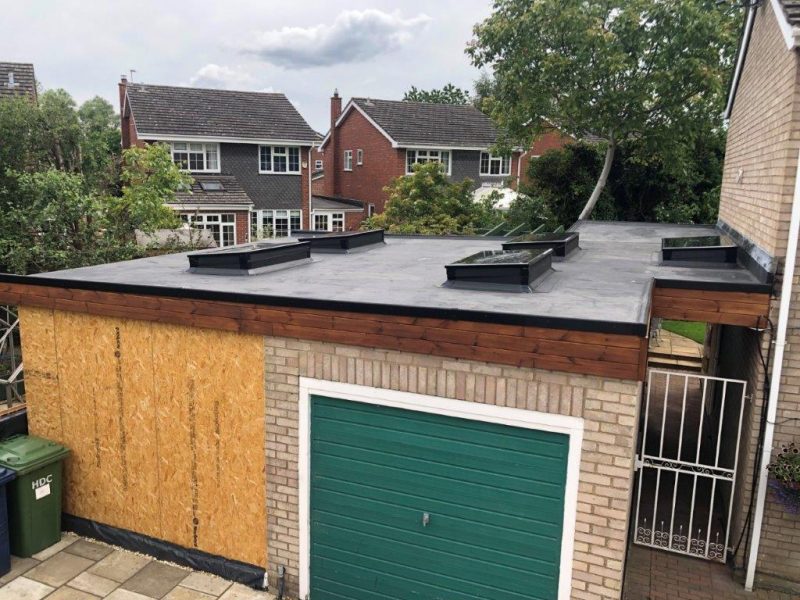 Garage Flat Roof Installation on New Extension in Peterborough